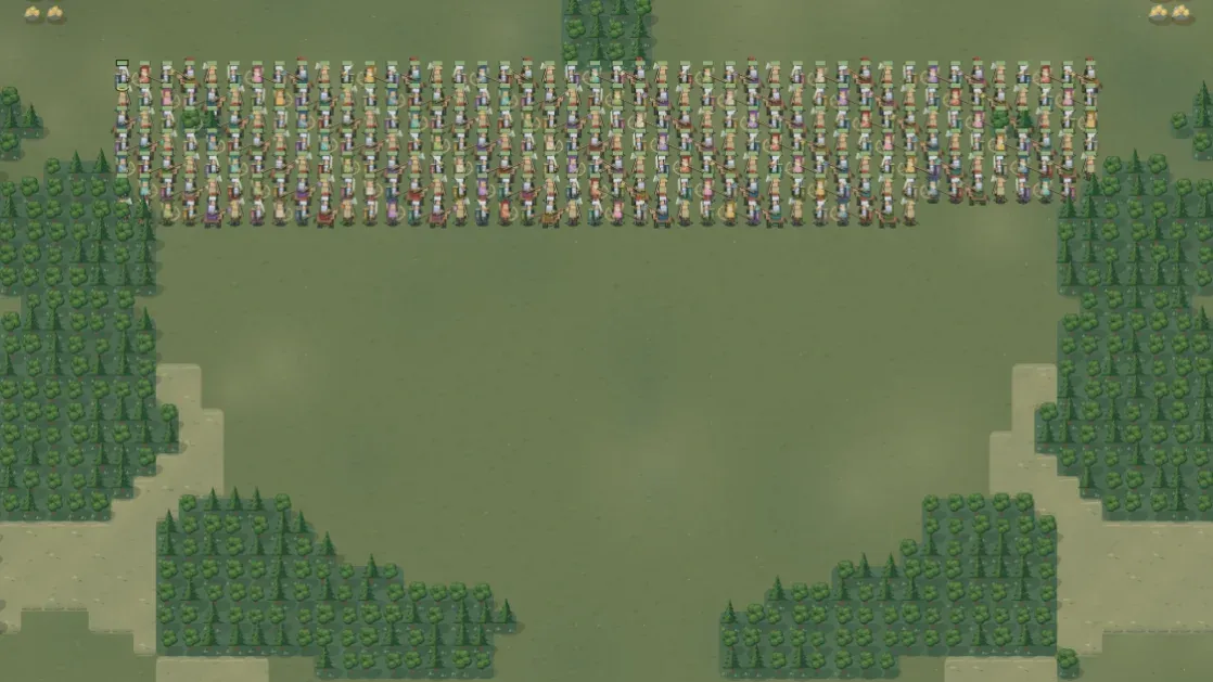 Three hundred units from eight players in a single scene
