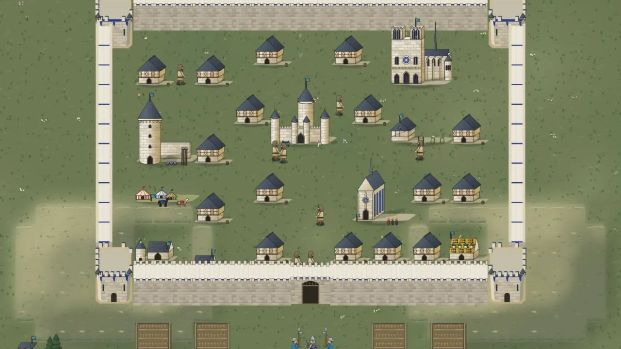 A French settlement built with the v2.6 architecture, staged in the current game renderer