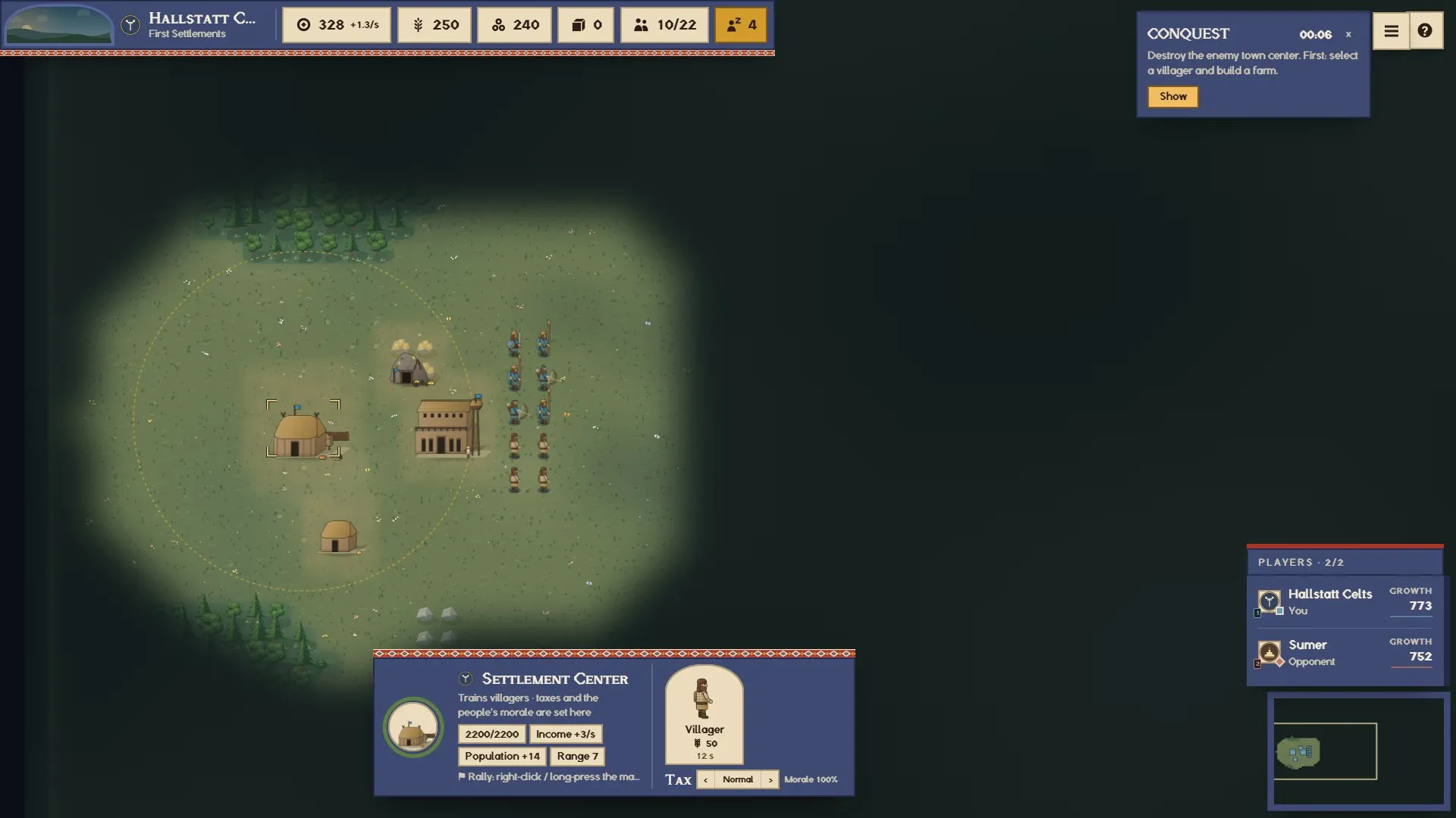 The start of a match with the Hallstatt Celts at 1920×1080