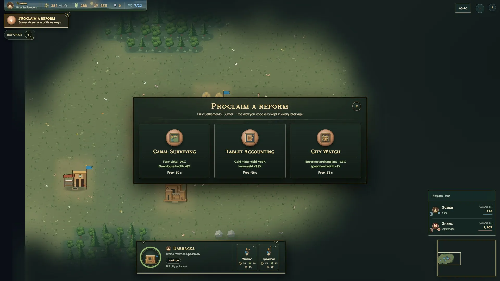 Choosing one of three reforms at 1920×1080