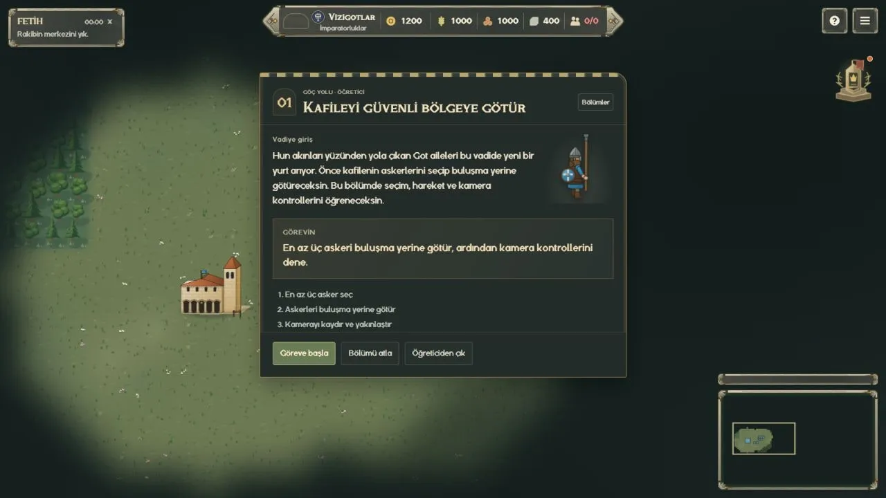 Canlı öğreticinin ilk bölümü: Got kafilesinin hikâyesi, görevin amacı ve adımlar